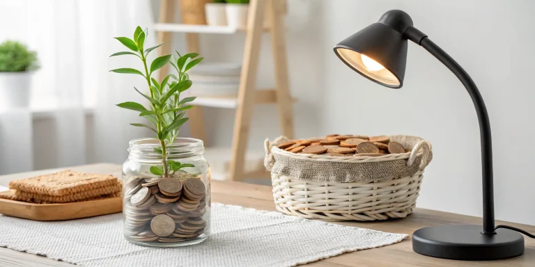 A plant growing from a jar of coins, showing the growth potential of small town fundraising ideas.