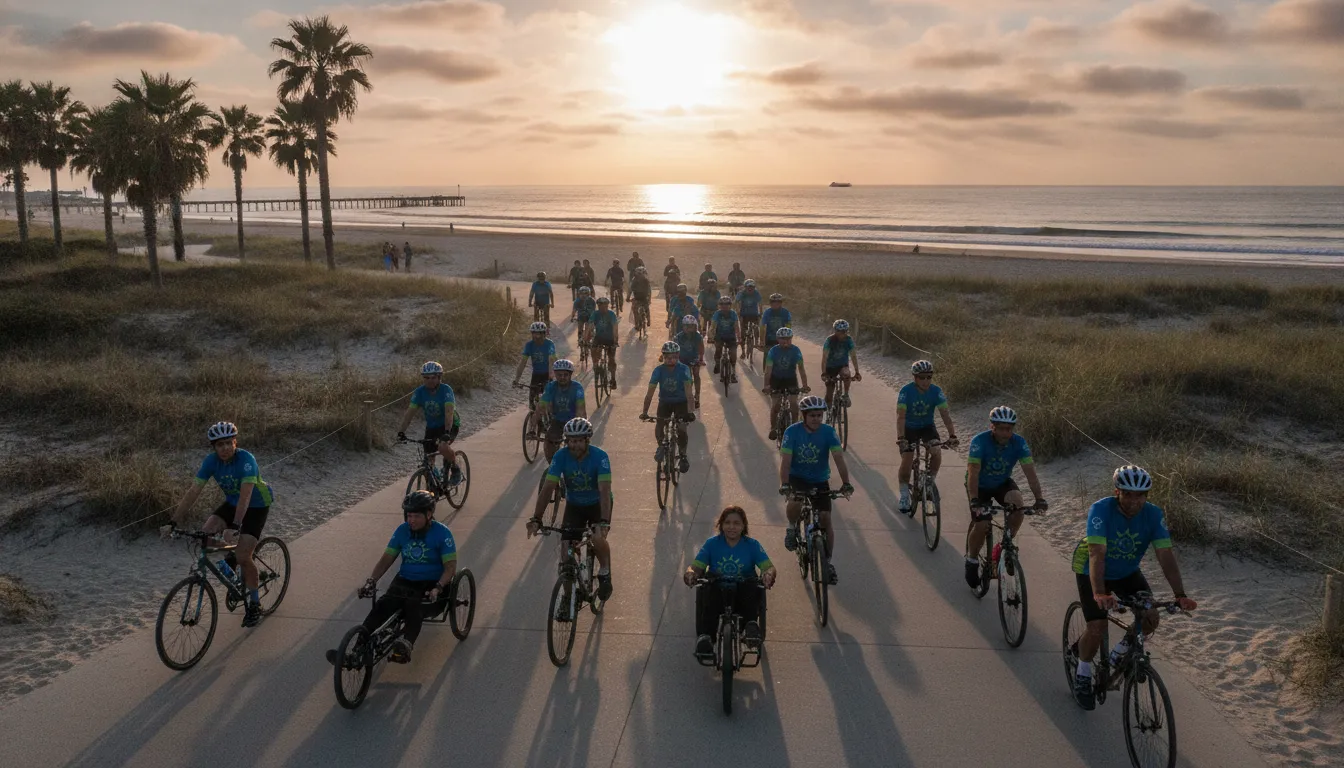 Charity cyclists on the DC to Dewey Beach bike ride