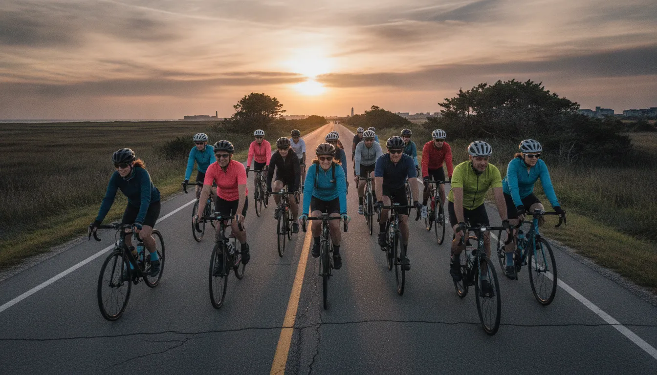 Cyclists training together for the DC to Dewey Beach bike ride