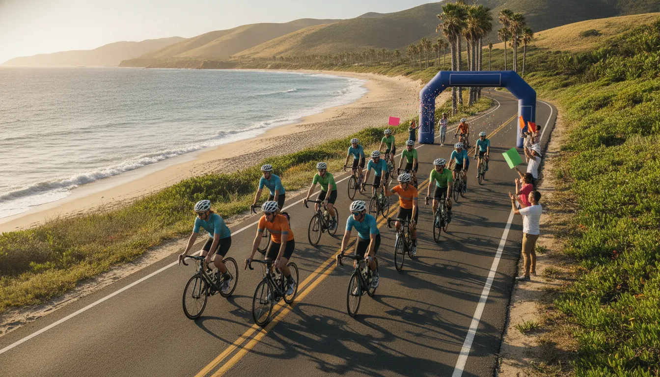 Corporate cycling team using workplace giving ideas to support local impact