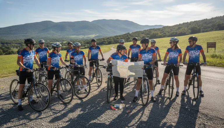 Charity bike ride team planning a team fundraising campaign